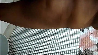 Fingering in Bathroom Black Pussy