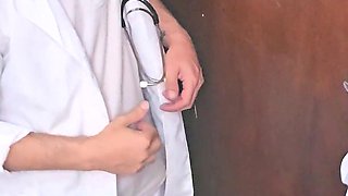 Doctor and Nurse Can't Resist and Have Sex in the Hospital Bathroom During Their Shift