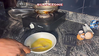 I came to the kitchen to disturb her small while she's cooking