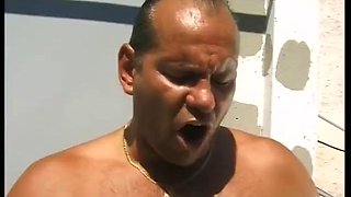 Extreme orgy fuck and piss outdoor