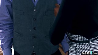 Petite ebony pounded hard by an old dude