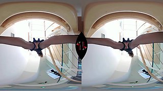 The View Under Leanne's Skirt - StockingsVR