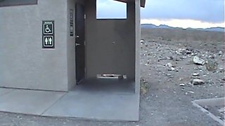 Public 18-years-old bitch blowing on hard knob