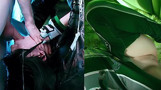 Stuck babe in stellar blade Eve cosplay got deep throat