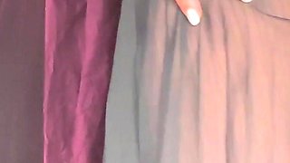 Farting in See-through Black Dress