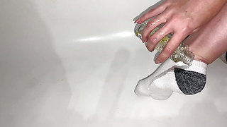 Foot Oil Massage in Ankle Socks