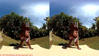 Miosotis Takes A Pool Shower; Gigantic Tits Ebony Bbw Stripping