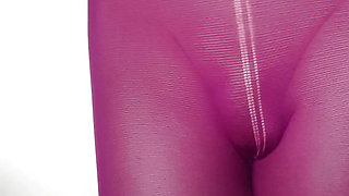 misr4 - Cum on burgundy leggings