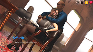 Step Sister Enjoying Office Older Boss