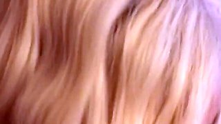 MILF blonde live toys webcam show in shower