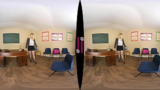 Who Has A Big Dick? - Big Tits Blonde Teacher Solo Stripping