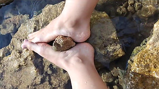 Footjob in the Sea