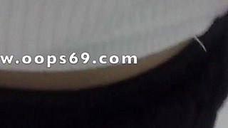 Unknown man lift woman's skirt in metro subway & rubbing his big dick on her ass