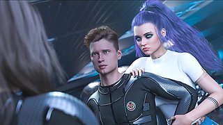 Game show featuring anime hentai action with Loveskysan69real in boulder-holder lingerie