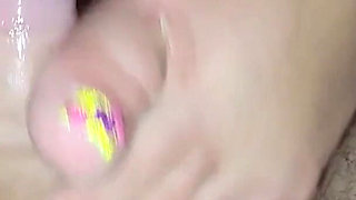 Footsie MILF gets a huge leaking creampie