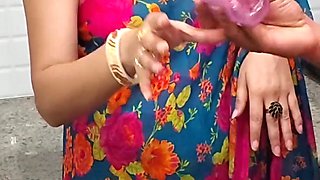 Stepson Ask Her Stepmom Female Condom Tutorial and Pussy Creampie and Hot Cumshot