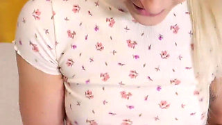 Horny Blonde First Time Doublevagina