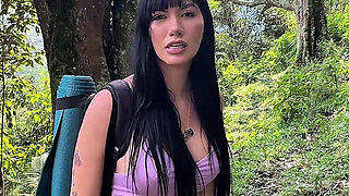 Hot Latina Brunette Gets Horny in the Forest