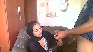 Behind the Scenes of Hijab Office MILF Had a Visitor Neighbor Boy