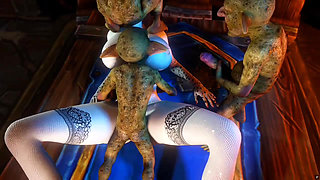 Goblin Cave vam 3D goblin the beautiful girl with big boobs in gangbang and all her holes inserted part 2