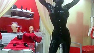 Kylies Latex Webcam Show BDSM Fun im Studio