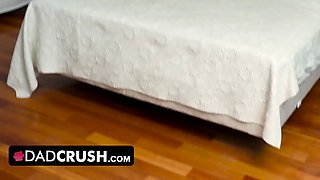 Envious step-mom hardly sees her husband's schlong because their daughter-in-law is riding it all the time