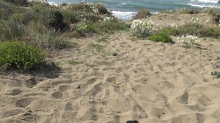 Algerian Girl Fucks in Doggy Style on a Beach in Marseille