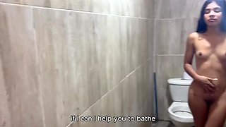 Young Step Siblings Fuck Hard in Shower - Creampie Finish