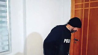 Skinny Brazilian Police Girl Fanny Squirting in 4K - Corrupt Officer Offers Freedom for Sex
