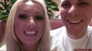 Home movie of hot blonde Diana Doll fucking a young guy