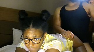 Nerdy Teen Man-handled by Step Father on Vacation