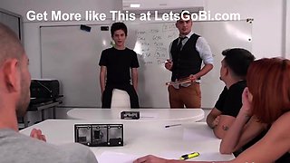 Lets Go Bi Office Orgy Part One