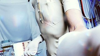 Small titted teen amateur loves riding a big cock on couch