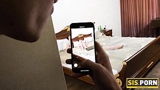 SIS.XOZILLA PORN MOVIES. Girl is caught for pussy rubbing by stepbro