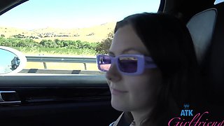 Serena Hill and her lover have sex in a car.
