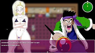 Android Quest for the Ballz - Android 18 Fucking Trunks and Meeting the Trader
