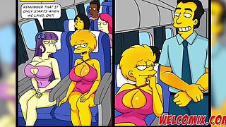 Wild hentai Simpsons comic about their trip to Caribbean