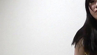 Girls-only Apartment in Japan a Room Where Busty Girl in Too-small Miniskirt Uniform and Thong Panties Is Cleaning Apartment