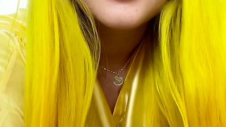 Hot blonde with big boobs solo