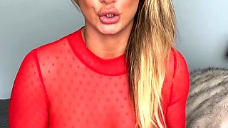Blonde tight pussy babe solo toy fun in glamour masturbation
