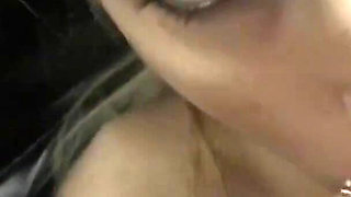 Skinny slut takes big cock deep inside of her