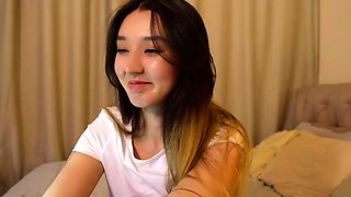 Asian Sweet Teen black sock masturbation