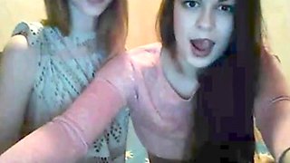 Two Girls kissing on Webcam