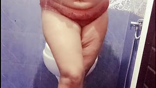 Indian Big Boobs Step Sister Arya in Bathroom