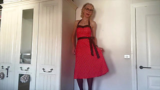 Elegant Lady in Red