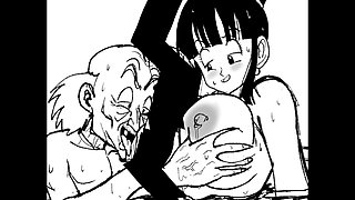 Hentai parody featuring an old man in the world of Dragon Ball Z