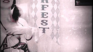 Mistress Dana's Vintage Hollywood Tease: Transparent Panties in Black-and-White Glamour
