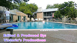 BBW Nurse Vicki and Handsome Harry in Pool Battle