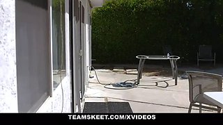 Exxxtrasmall - tiny trespasser Natalia Queen screwed hard and aggressive by neighbor