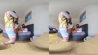 Big Booty Italian Gets a Creampie in Taboo Threesome - PornoDanVR